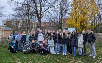 Zwei Prinzessinnen für den Schulgarten: Klasse 6b pflanzt Jubiläumsbäume